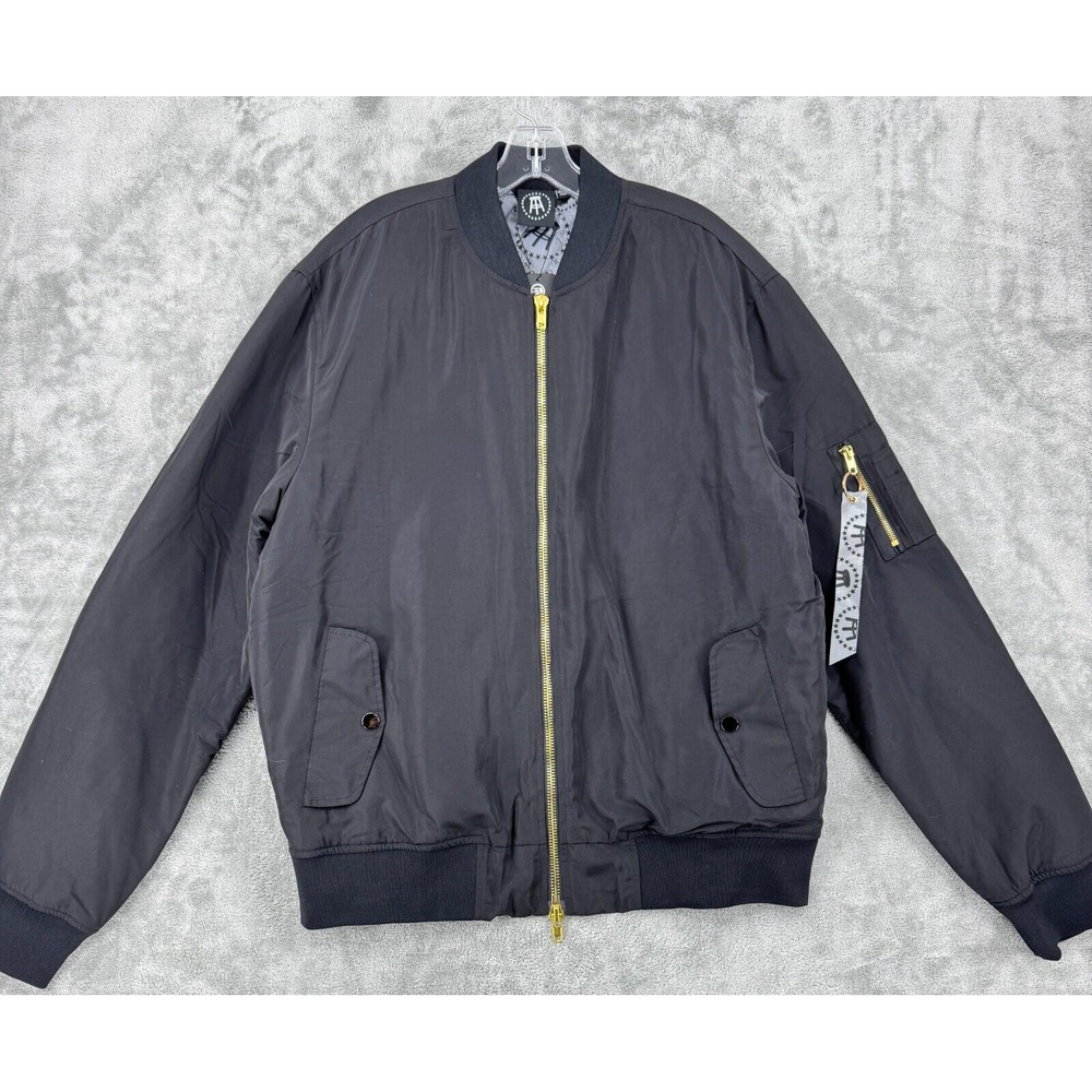 Barstool Sports Jacket Mens XXL Original Bomber Gold Zip Limited Pockets Ne